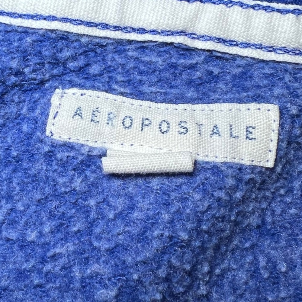 Aeropostale Blue "AERO Varsity Dept" Full Zip Hoodie Womens Size Small Y2K - Picture 4 of 12